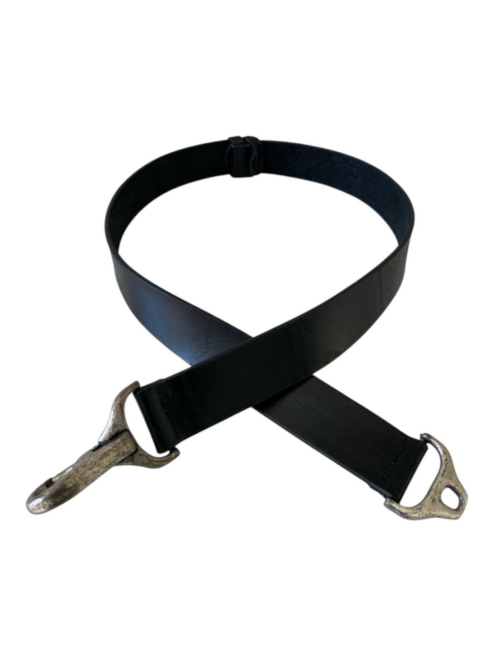 Vintage Utility Hardware Leather Belt Industrial Hook Belt Made in USA